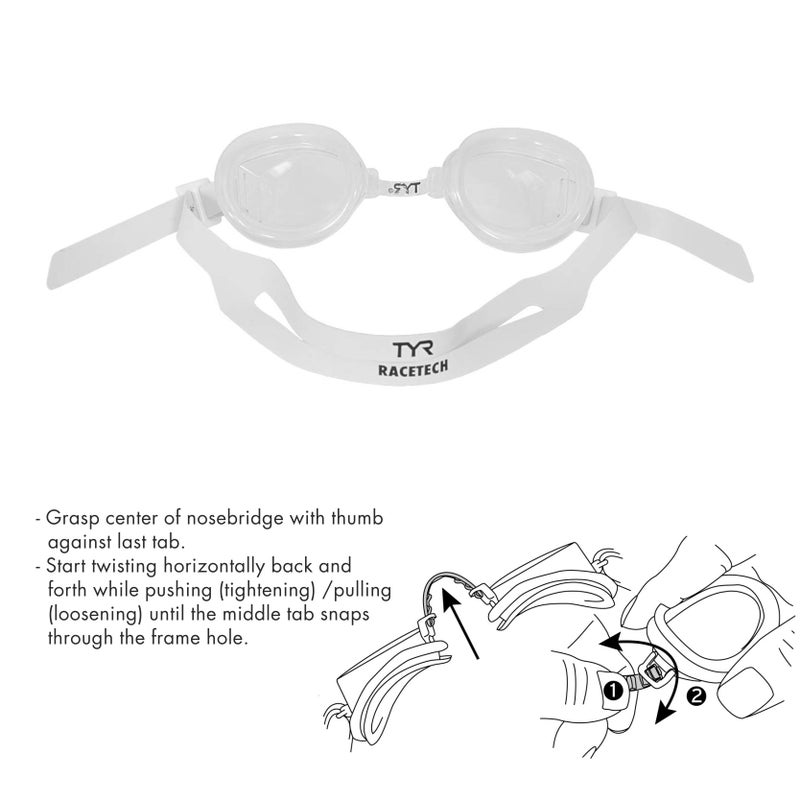 TYR Racetech Performance Goggle (Clear), 7.2 x 2.8 x 2.2 inches - Image 4